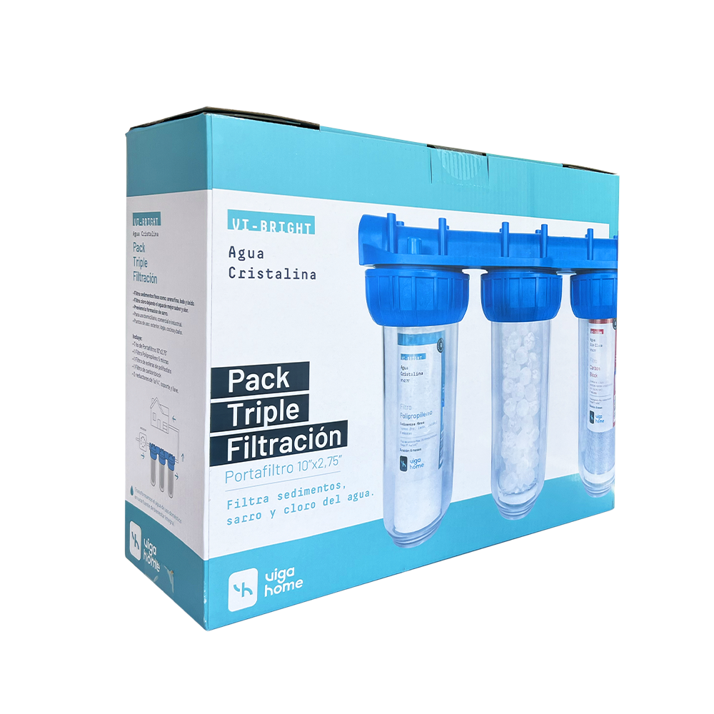 Pack Triple Filtración Sedimentos + Cloro + Sarro