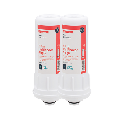 Pack 2 x Repuesto Filtro Carbón Block desechable - Purificador single