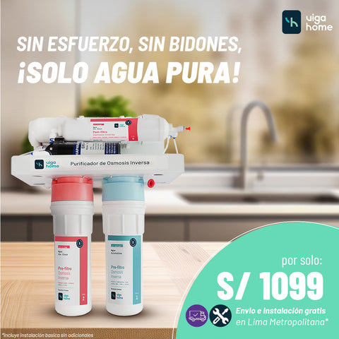 Osmosis Inversa Ro-6 Cinco Etapas Con Bomba. Agua Pura En Tu Cocina