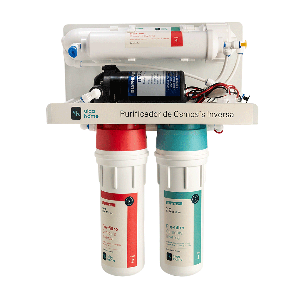 Purificador de agua por Osmosis Inversa con bomba
