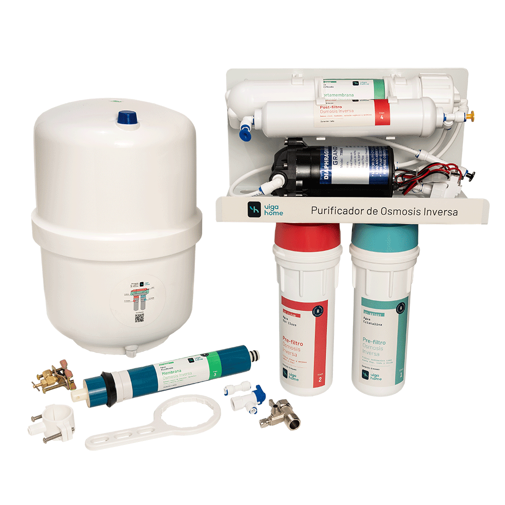 Purificador de agua por Osmosis Inversa con bomba