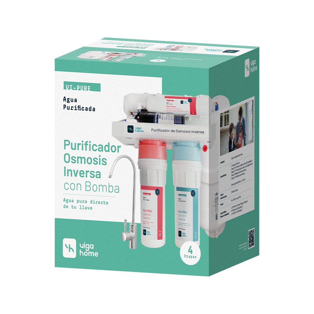 Purificador de agua por Osmosis Inversa con bomba
