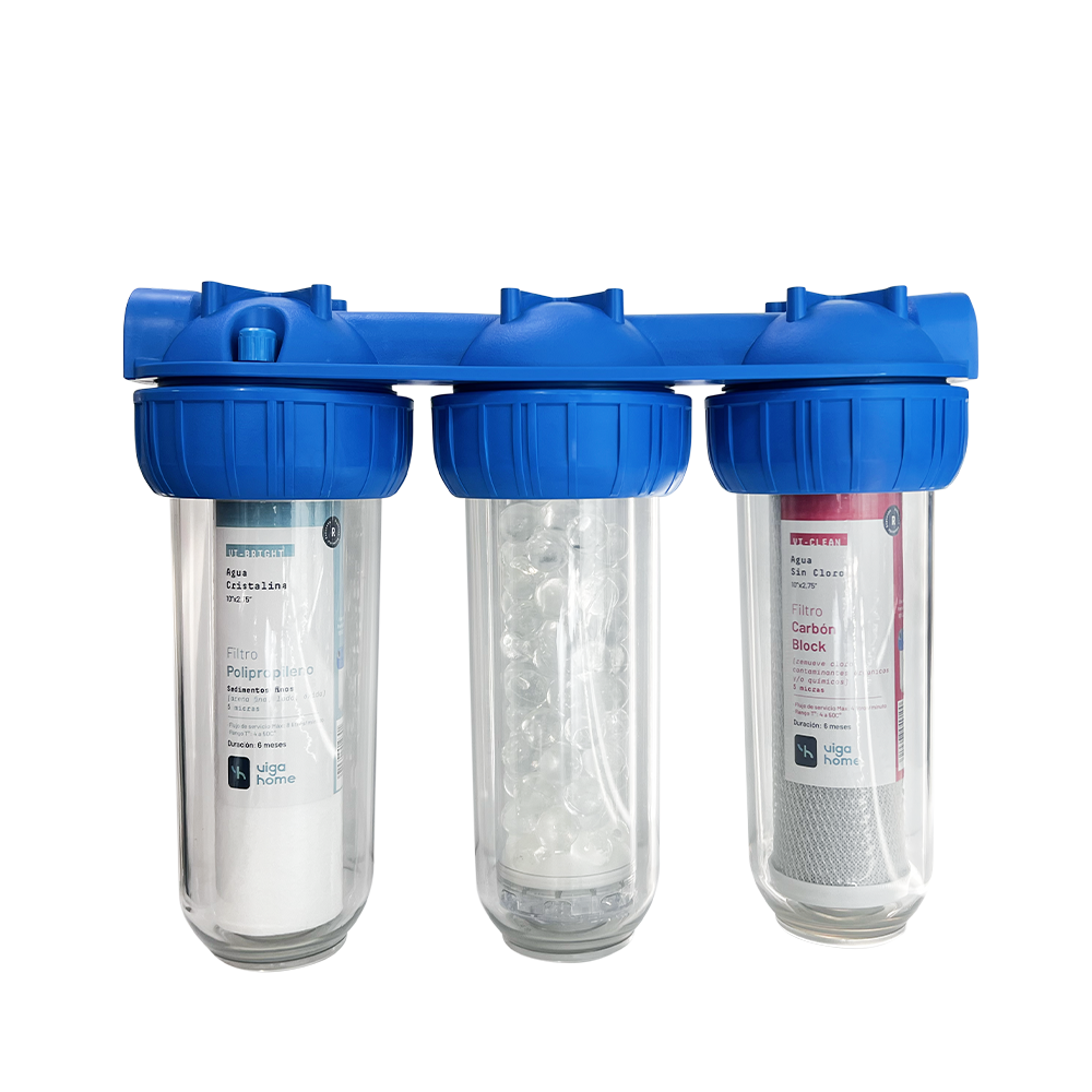 Aquintos TRIO10: Filtro De Agua Para Pozo Con Bloque De Carbón Activo – Agua Más Limpia Y Saludable En Casa