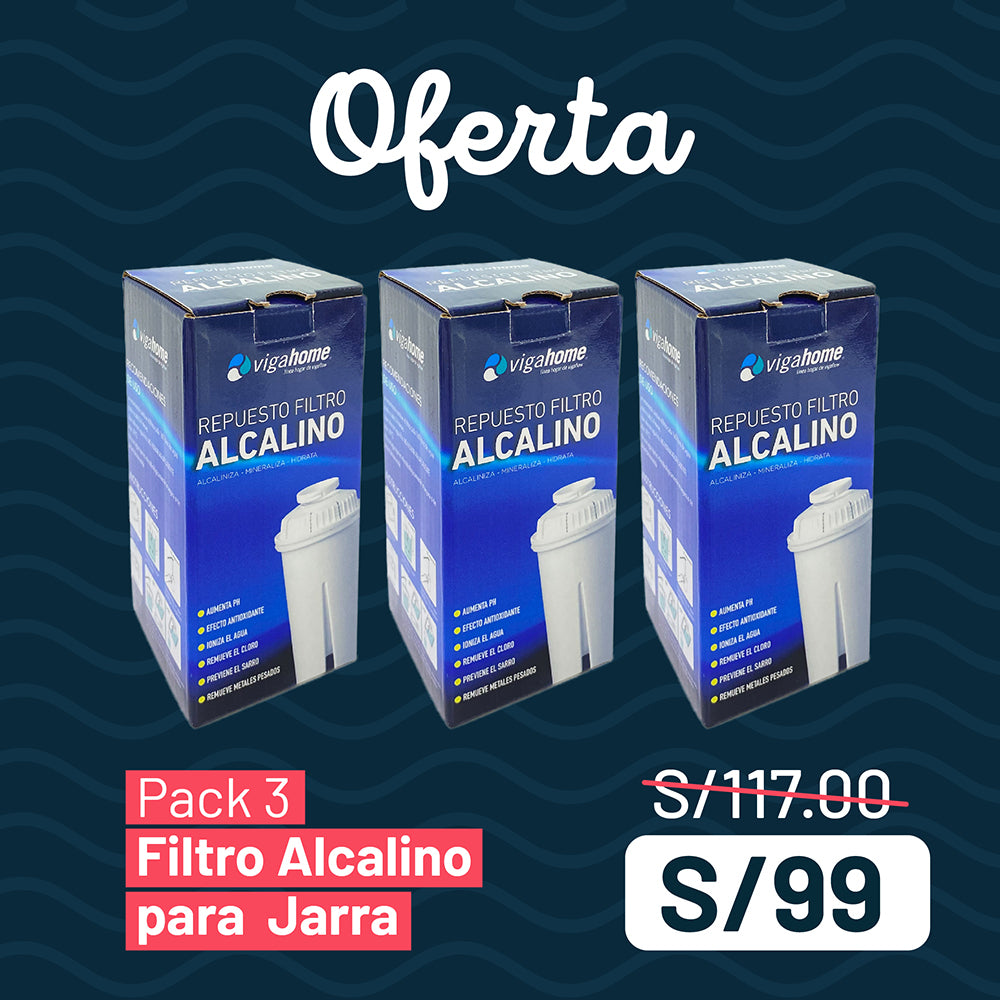 Pack 3 Filtros de Jarra Alcalinos