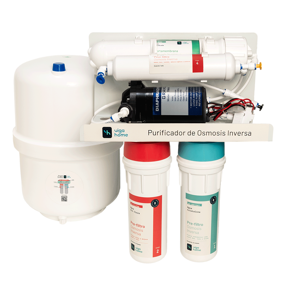 Purificador de agua por Osmosis Inversa con bomba